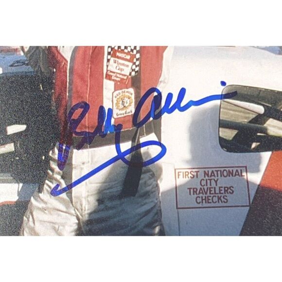 Bobby Allison Signed Photo 8X10 NASCAR Victory Holding Trophy - Picture 2 of 2